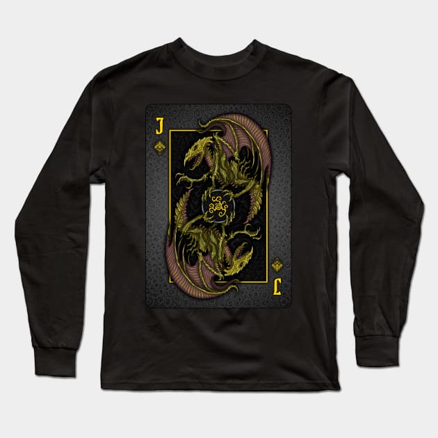 Byakhee Jack of Diamonds Long Sleeve T-Shirt by azhmodai